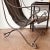 Metal David Hicks Iron and Leather Campec Chair For Sale - Image 7 of 10
