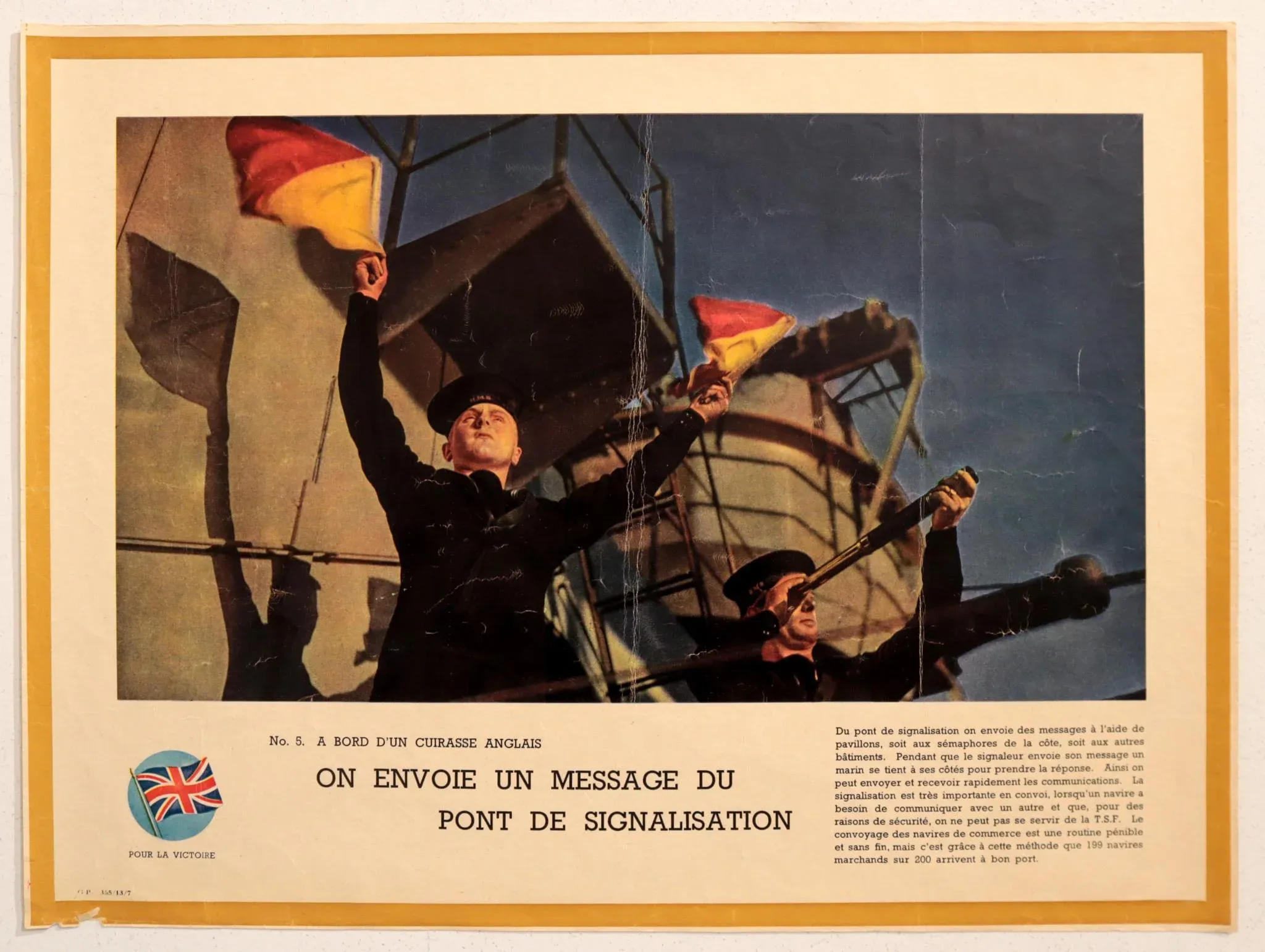 1940-1945 Original French Wwii Poster, Victoire / on Envoie Un