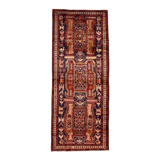 Vintage North West Persian Handmade Red Tribal Wool Rug For Sale