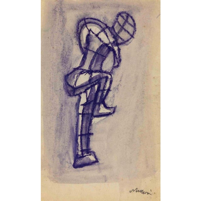 Modern Mino Maccari, The Robot Man, Drawing on Paper, 1960s For Sale - Image 3 of 3