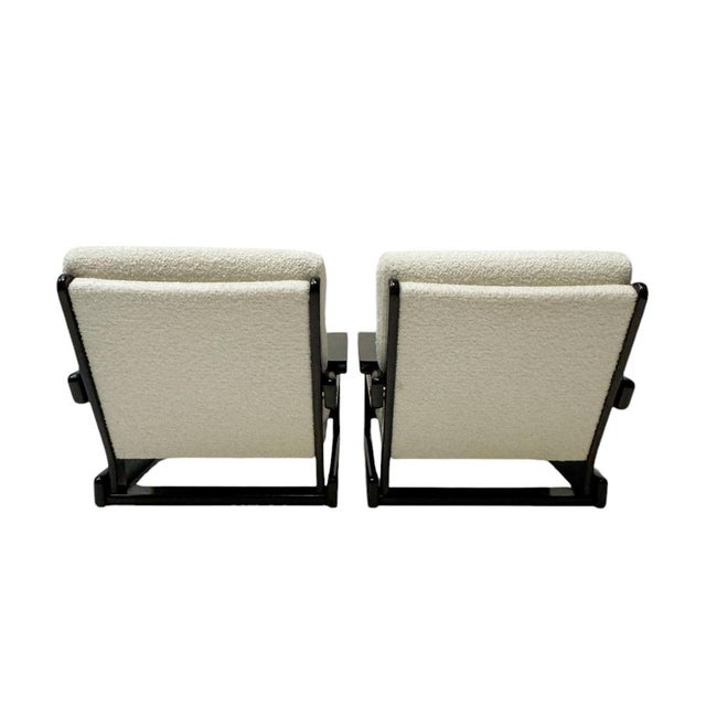 Wood Mid-Century Modern Lounge Chairs in Bouclé Upholstery from Wenge, 1970s, Set of 2 For Sale - Image 7 of 12