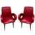 Italian Red Leather Armchairs, 1950s, Set of 2 For Sale - Image 6 of 6