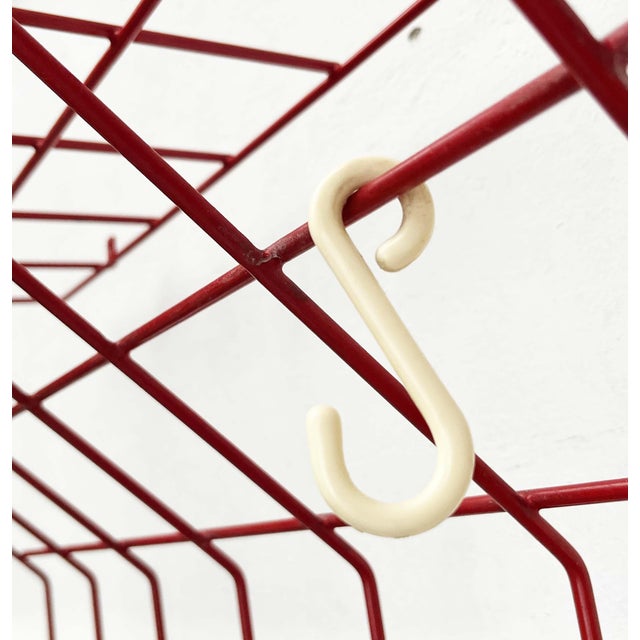 Mid-Century Modern German Red String Coat Rack, 1960s For Sale - Image 10 of 18