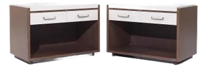 Eurocraft Walnut Nightstands - Pair
