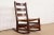Stickley Gustav Stickley Antique Mission Oak Arts & Crafts Ladder Back Rocking Chair With Rush Seat, Circa 1910 For Sale - Image 4 of 12