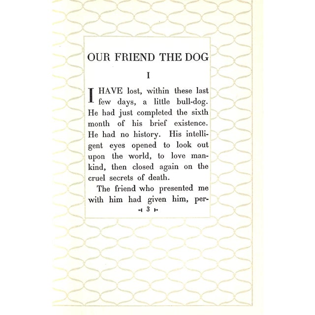 White "Our Friend the Dog" 1913 Maeterlinck, Maurice For Sale - Image 8 of 8