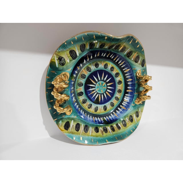 Ceramic Plate from H. Bequet Quaregnon, Belgium, 1950s For Sale - Image 6 of 15