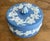 Baby Blue Vintage 1973 Wedgwood Made in England Blue Jasperware Round Trinket Box For Sale - Image 8 of 11