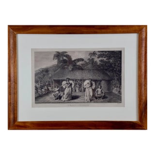 "A Dance in Otaheite" (Tahiti): An Original 18th Century Engraving From Captain Cook's 3rd Voyage, 1784 For Sale