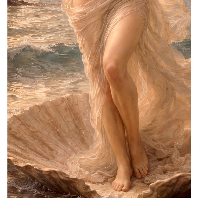Not Yet Made - Made To Order Atelier Aria Lumae Venus in a Quiet Sea Original Classical Realism Fine Art Gallery Board Print For Sale - Image 5 of 14