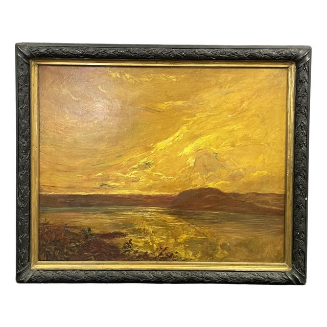 André Albertin, The Evening Clouds, 1890s-1910s, Oil Painting, Framed For Sale