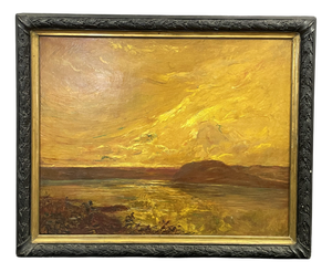 André Albertin, The Evening Clouds, 1890s-1910s, Oil Painting, Framed