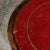 Round Red Leather-Top Occasional Table For Sale - Image 10 of 15