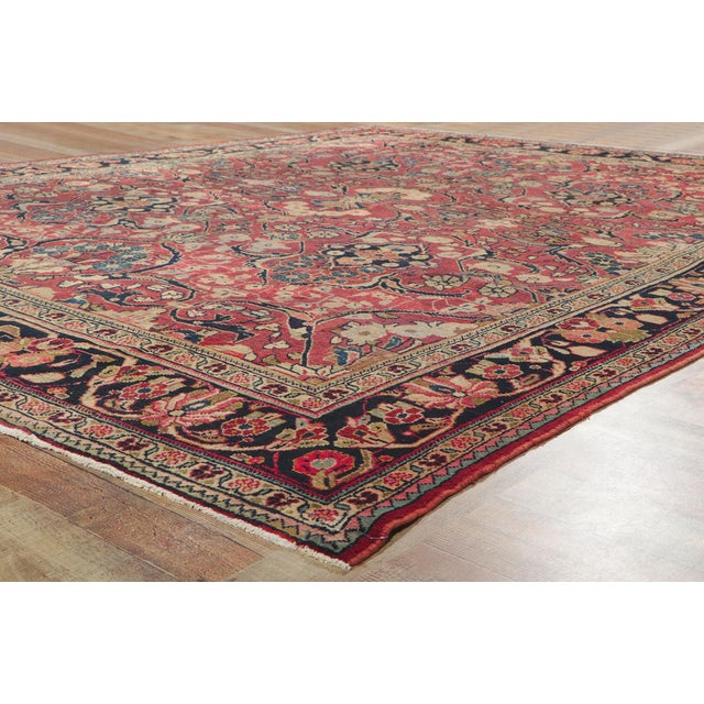 Antique Persian Mahal Rug 09'00 X 11'07 For Sale - Image 9 of 11