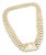 1990s Cartier Penelope Diamond Double C Three Row Yellow Gold Necklace For Sale