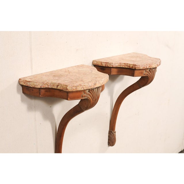 19th Century 19th C. Elegant French Wall-Bracket Tables - A Pair For Sale - Image 5 of 10