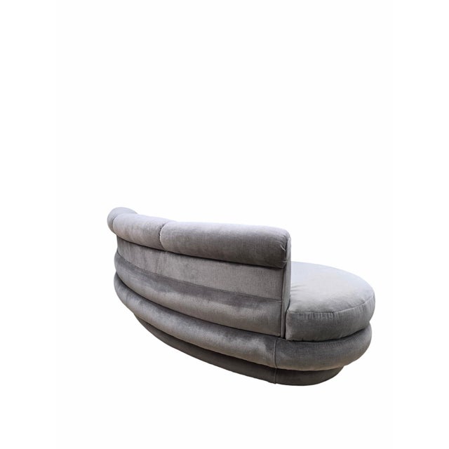 MCM Attributed to Adrian Pearsall Kidney Shape Cloud Sofa Newly Reupholstered For Sale - Image 12 of 12