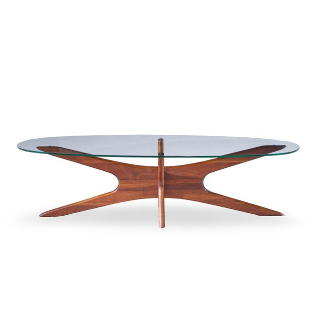 Mid 20th Century Adrian Pearsall for Craft Associates Mid Century Walnut Jacks Coffee Table For Sale - Image 5 of 7