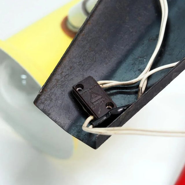 Small Vintage Italian Wall Lamp with Colorful Shades, 1950s For Sale - Image 10 of 11