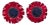 Monique Vedie, Line Vautrin Student Carmine Red Resin Thistle Clip Earrings - 2 Pieces For Sale