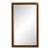 Vintage MCM Dixie Act II Walnut Mirror, Brass Details Wall Accent, Campaign For Sale
