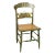 Hitchcock Green Painted George Washington Cane Seat Side Chair For Sale