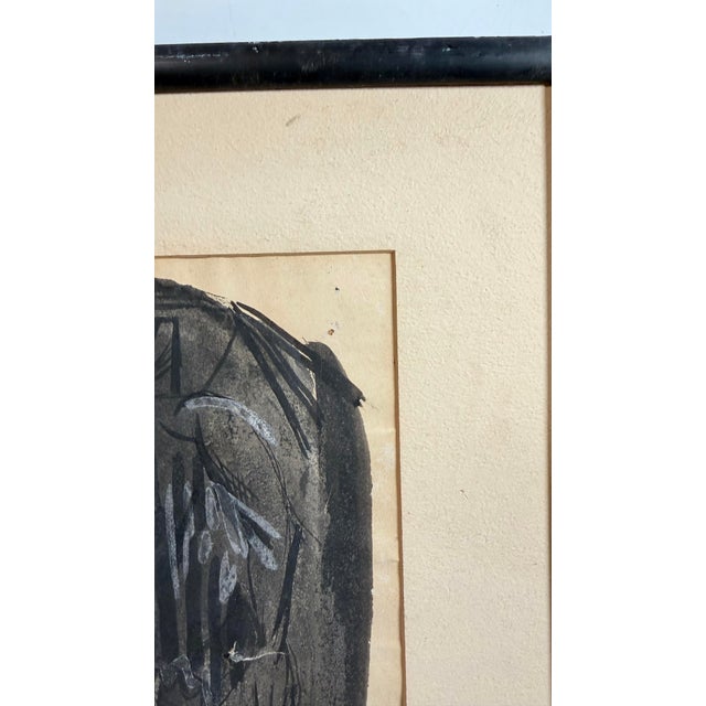 1970s Martin Lubner Framed Gouache on Paper For Sale In Los Angeles - Image 6 of 8