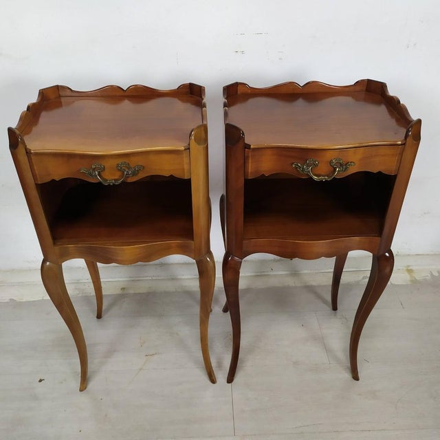Louis XV Nightstands, 1950s, Set of 2 For Sale - Image 4 of 16