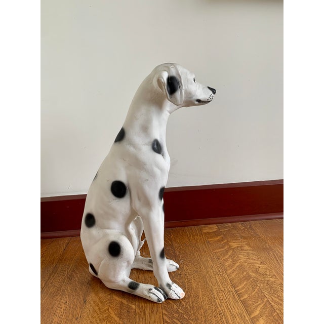 Mid 20th Century Vintage Chalkware Life Size Dalmatian Statue For Sale - Image 5 of 13