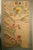Chinese triple bats scroll, finely painted in colored inks on heavy paper, mounted on a shimmering, silk brocade done in...