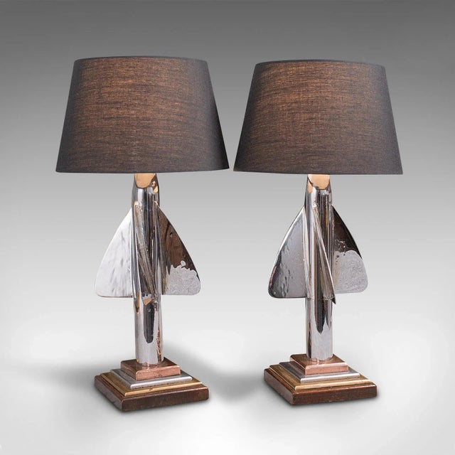 1930s Pair of Vintage English Maritime Desk Lamps For Sale - Image 13 of 13