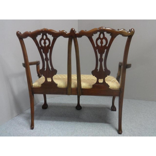 Mahogany Two Seater Settee, 1920s For Sale - Image 3 of 10