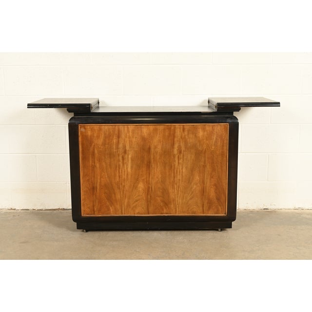 Raymond Sobota for Century Furniture Hollywood Regency Chinoiserie Flip-Top Buffet Server or Bar Cart | Circa 1970s For Sale - Image 13 of 14