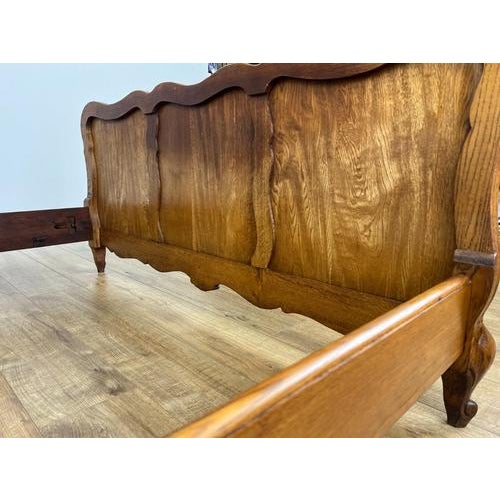 Vintage French Louis XVI Double Bed Frame in Oak For Sale - Image 10 of 11