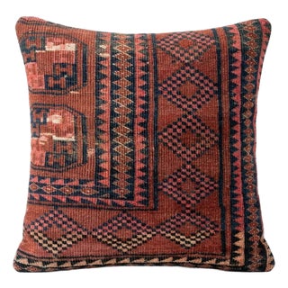 Turkish Wool Rug Pillow Cover 24'' X 24'' For Sale