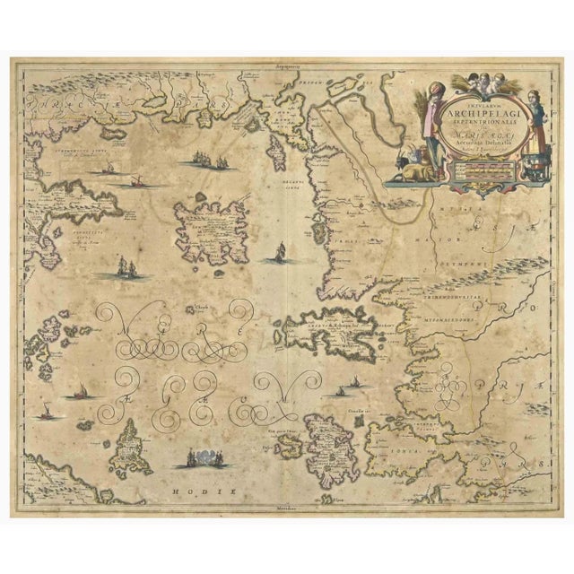 Johannes Janssonius, Archipelagus Septentrionalis, Etching, 1650s For Sale - Image 3 of 3