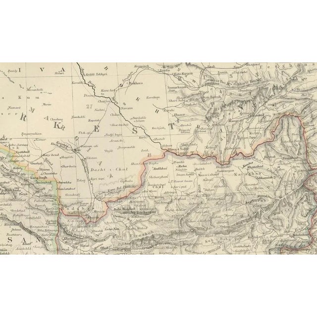 Antique Map of Persia and Afghanistan, 1903 For Sale - Image 4 of 10