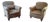 Pair of Designer Lounge Chairs Newly Upholstered in Holland & Sherry Polished Wool For Sale