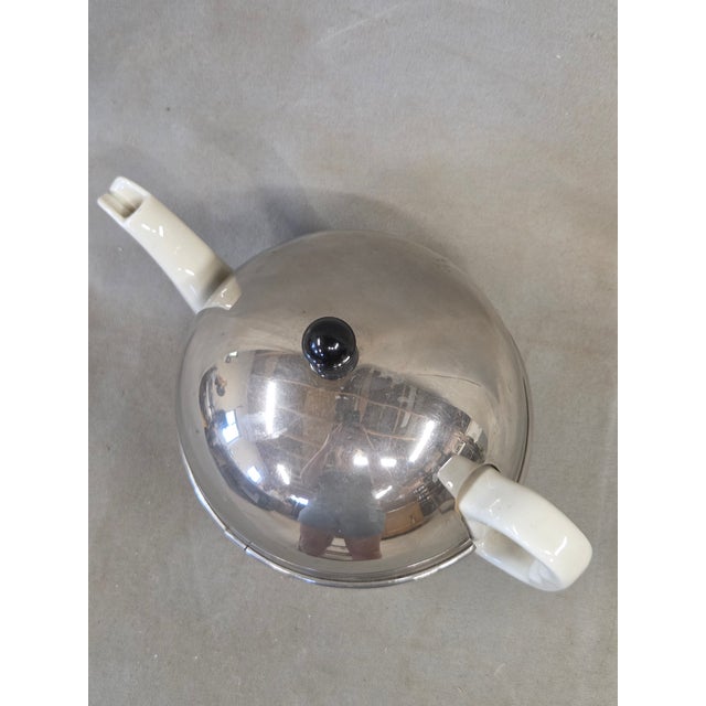 Vintage Art Deco Furstenberg Bavarian Tea Pot W/ Insulated Stainless Steel Cozy For Sale - Image 12 of 12