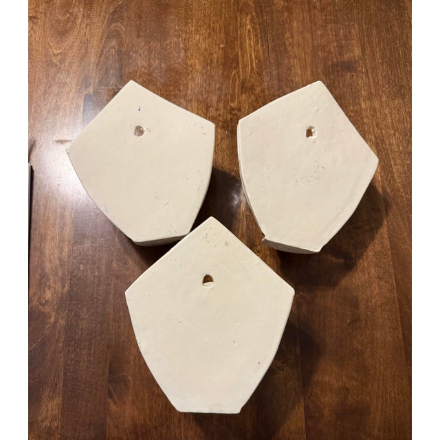 Ceramic Mid 20th Century Hand Painted Ceramic Wall Pockets For Sale - Image 7 of 11