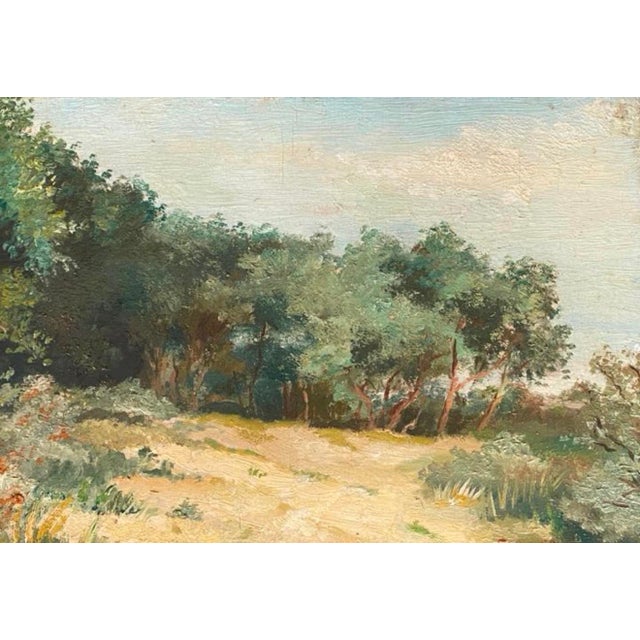 Signed artwork, circa 1900 Oil on panel, measuring 33 x 24 cm. Unframed This piece has an attribution mark, I am sure that...