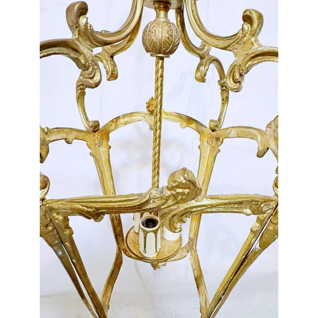 Late 19th Century French Style Brass Lantern For Sale In New York - Image 6 of 10