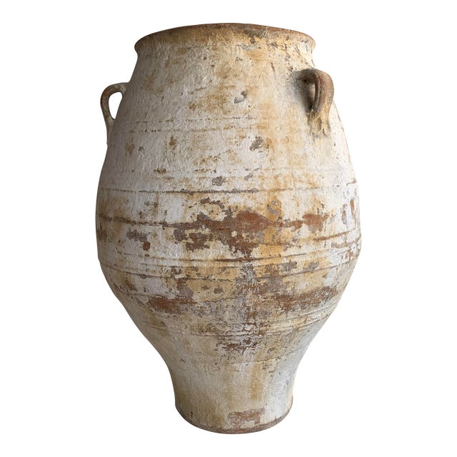 Antique 1900s Stone Olive Jar For Sale