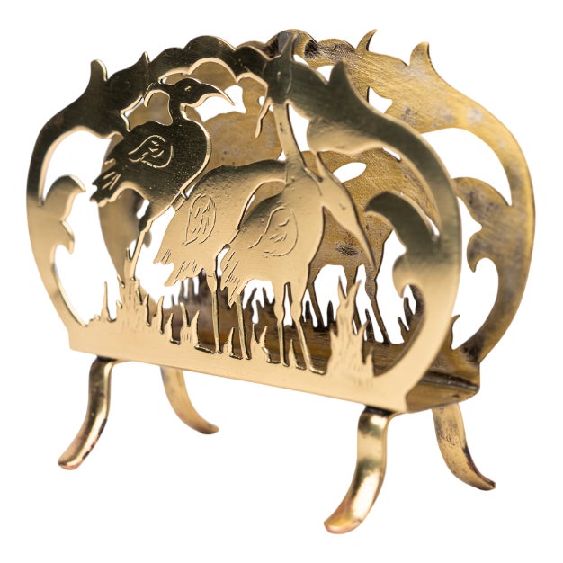 Art Nouveau Brass Napkin Holder, Vienna, Austria, 1910s For Sale