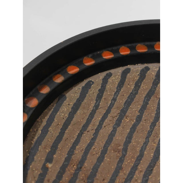 Ceramic Large Vintage Geometric Ceramic Ringo Bowl by Mari Simmulson for Upsala-Ekeby, Sweden, 1960s For Sale - Image 7 of 9