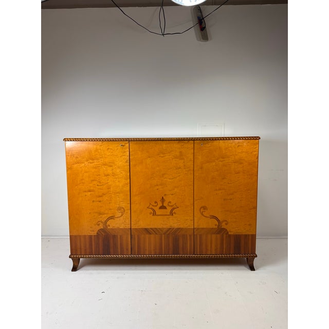 Axel Larsson 1930's Swedish Grace Art Deco Cabinet For Sale - Image 4 of 10
