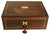 Brown Victorian Rosewood Writing Slope with Brass and Leather Inlay, UK, 1880, Set of 5 For Sale - Image 8 of 13
