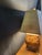 Vintage Burnt Bamboo Chinoiserie Table Lamp With Rectangular Shade For Sale - Image 4 of 8