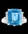 Contemporary 5.8 Carat Finest Blue Topaz Diamond Platinum Ring Estate For Sale - Image 3 of 18