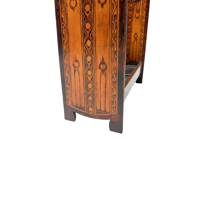 Umbrella Stand in Hand-Painted Fruitwood, 1890s For Sale - Image 3 of 11